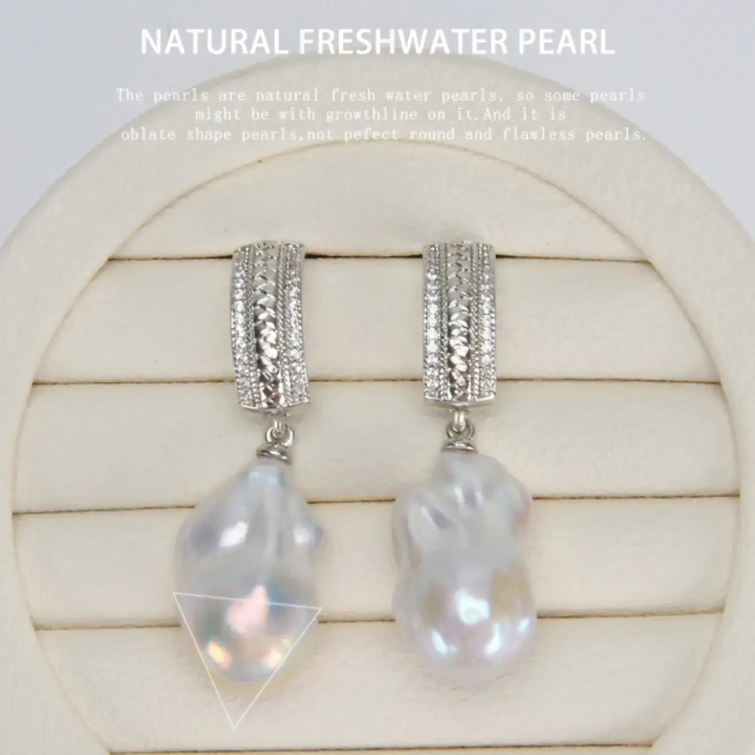New Product Classical Style Earrings Natural Freshwater Baroque Pearl Earrings Gift for Girls
