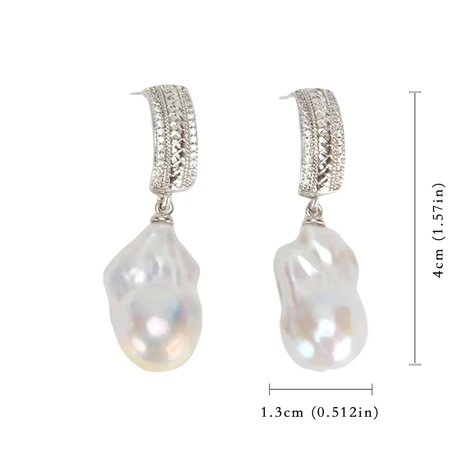 New Product Classical Style Earrings Natural Freshwater Baroque Pearl Earrings Gift for Girls