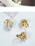 High Quality Baroque Freshwater Pearl Ring Luxury Female Index Finger Opening Design High Personality Style