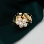 Hot Selling Freshwater pearl flower  Ring fashion vacation style flower  decoration trendy jewelry Ring