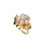 Hot Selling Freshwater pearl flower  Ring fashion vacation style flower  decoration trendy jewelry Ring
