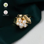 Hot Selling Freshwater pearl flower  Ring fashion vacation style flower  decoration trendy jewelry Ring