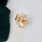 Hot Selling Freshwater pearl flower  Ring fashion vacation style flower  decoration trendy jewelry Ring