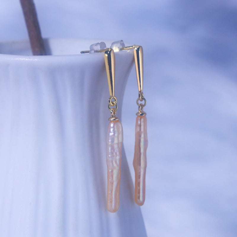 Top Fashion Europe and the United States Fresh Water Pearl Long Tassel Earrings Pearl High-grade Fashion Elegant Earrings