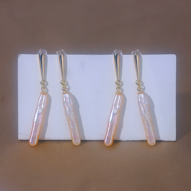 Top Fashion Europe and the United States Fresh Water Pearl Long Tassel Earrings Pearl High-grade Fashion Elegant Earrings