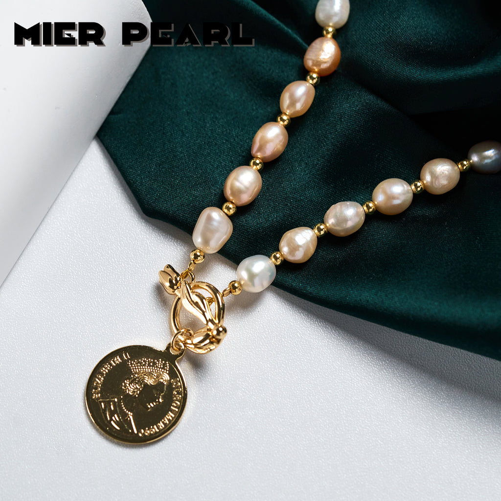 Good Quality Colorful Baroque Pearl Necklace Women Multi-Style Clavicle Chain Luxury  Necklace