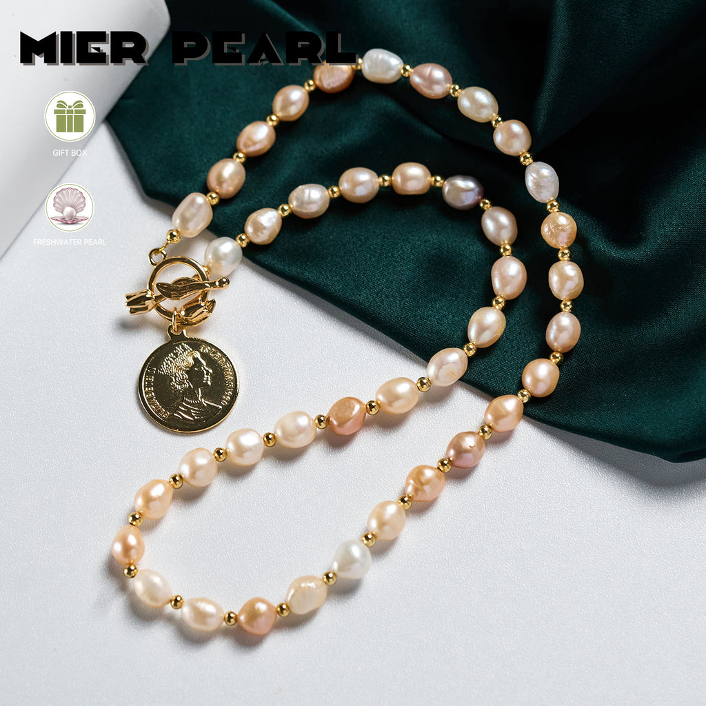 Good Quality Colorful Baroque Pearl Necklace Women Multi-Style Clavicle Chain Luxury  Necklace