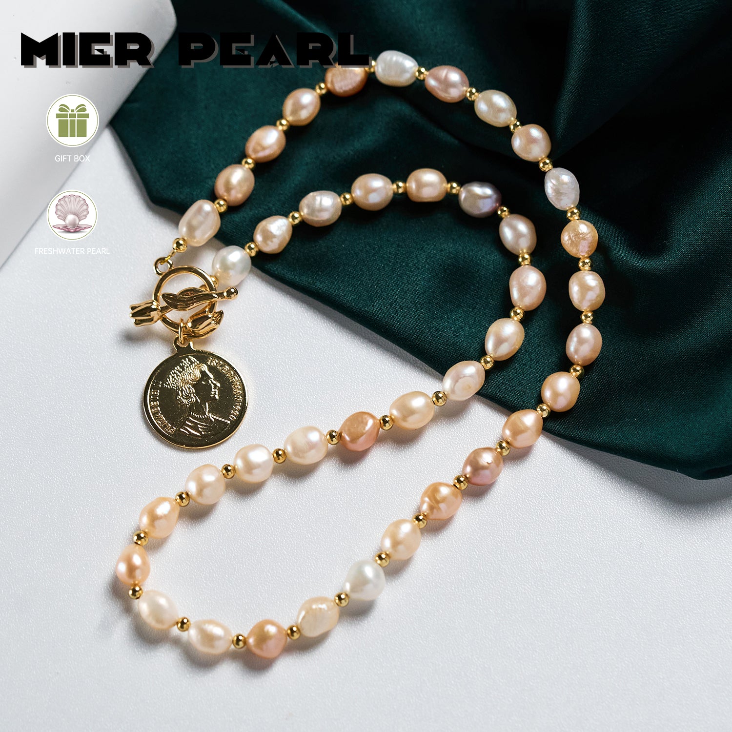 Good Quality Colorful Baroque Pearl Necklace Women Multi-Style Clavicle Chain Luxury  Necklace