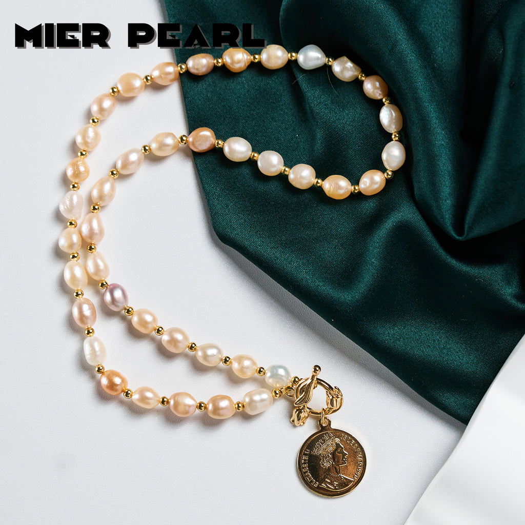 Good Quality Colorful Baroque Pearl Necklace Women Multi-Style Clavicle Chain Luxury  Necklace