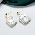 Recommend Irregular Freshwater Pearl Drop Earrings Unique Irregular Baroque Freshwater Cultured Pearl For Women