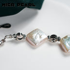 Simple Hand Decoration Female Personality Metal Wind Rectangular  925 Silver Fashion Jewelry Bracelets & Bangles