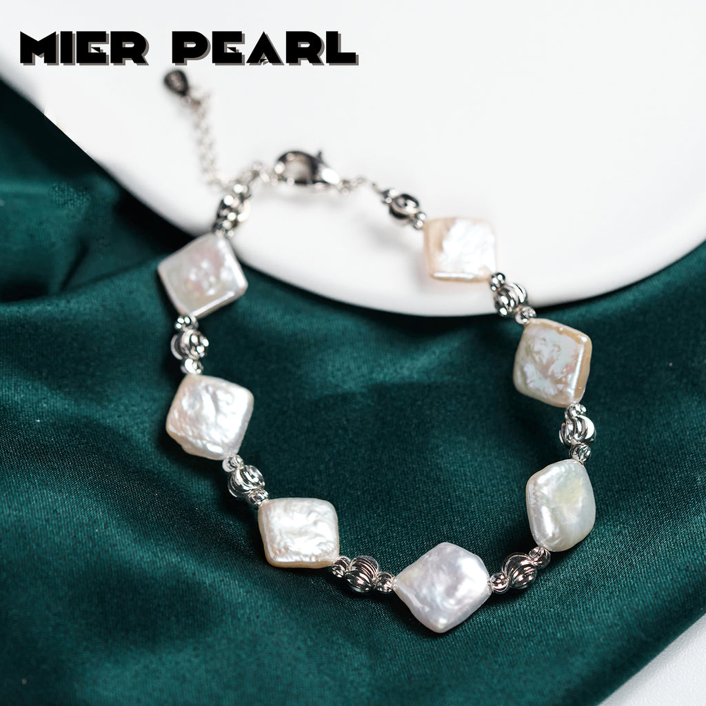 Simple Hand Decoration Female Personality Metal Wind Rectangular  925 Silver Fashion Jewelry Bracelets & Bangles
