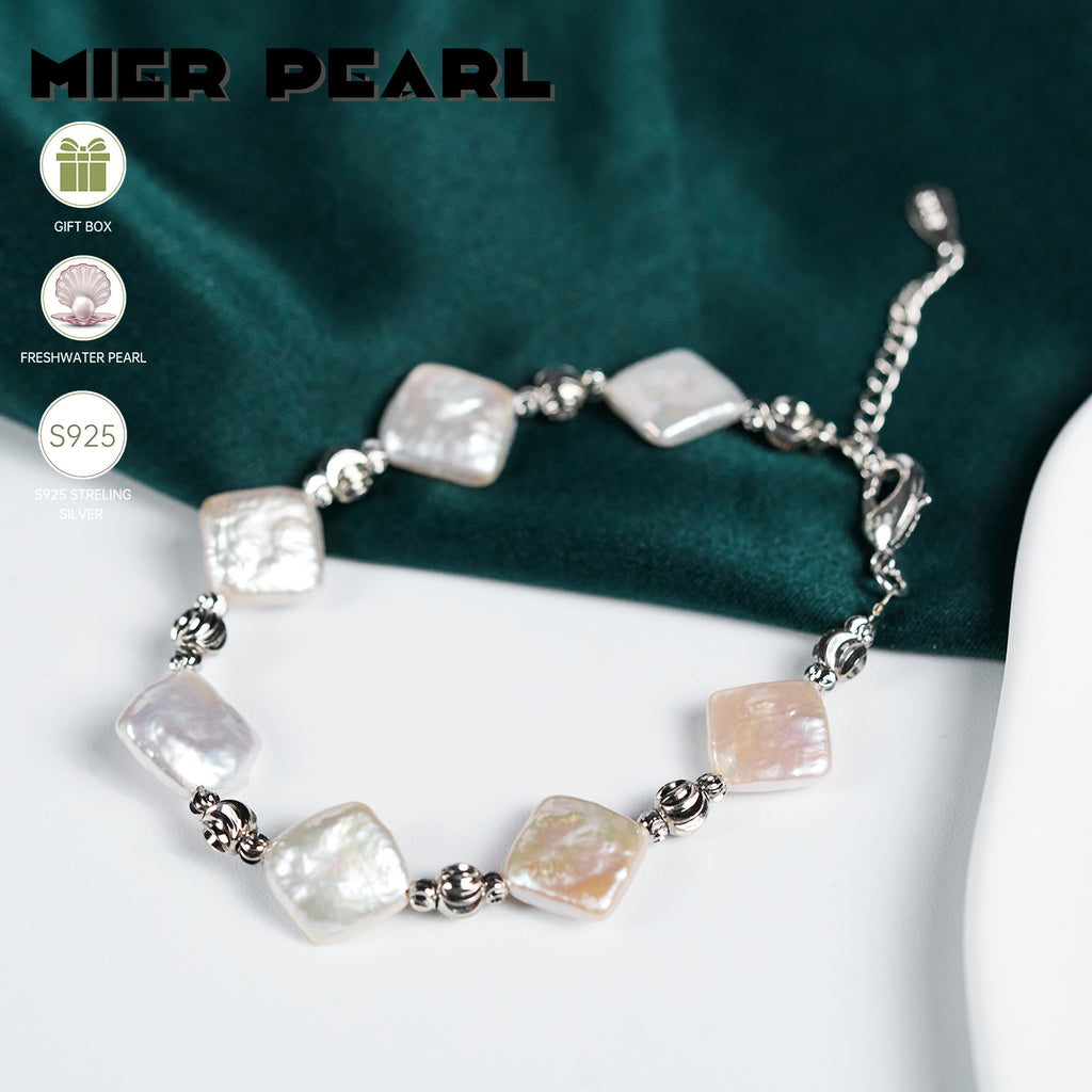 Simple Hand Decoration Female Personality Metal Wind Rectangular  925 Silver Fashion Jewelry Bracelets & Bangles