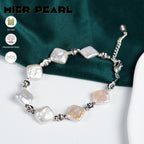 Simple Hand Decoration Female Personality Metal Wind Rectangular  925 Silver Fashion Jewelry Bracelets & Bangles