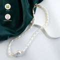 Real Natural Freshwater Pearl Necklace 14-15mm High Quality Large Size Baroque Loose Beads with 4-5mm Rice Pearl Chain for Gift
