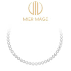 Natural freshwater white round pearl starry necklace, a pearl necklace with a warm and elegant temperament, suitable for women