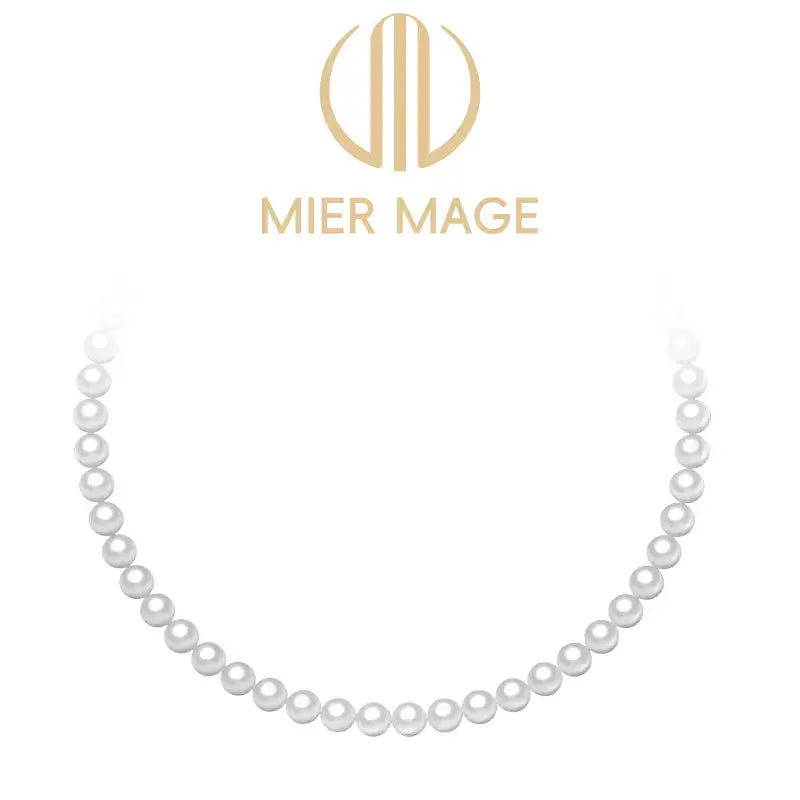 Natural freshwater white round pearl starry necklace, a pearl necklace with a warm and elegant temperament, suitable for women