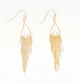 Panic Buying Natural freshwater white pearl earrings, fashionable long tassel earrings suitable for women girls