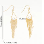 Panic Buying Natural freshwater white pearl earrings, fashionable long tassel earrings suitable for women girls
