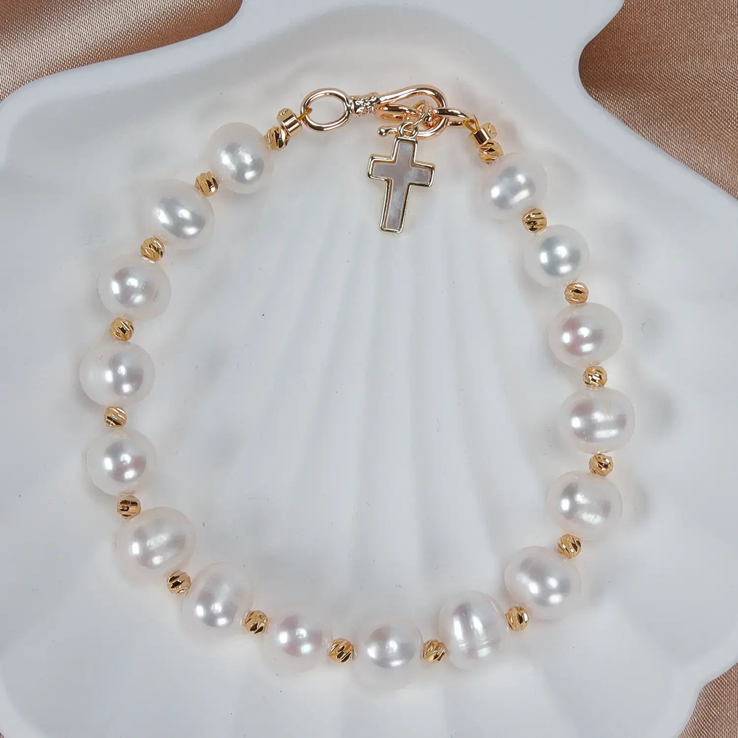 Real Natural Freshwater Pearl Bracelet Classic  Potato Pearl Bracelet Adjustable For Women Gift