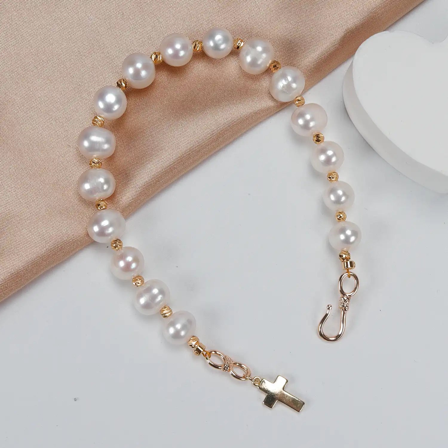 Real Natural Freshwater Pearl Bracelet Classic  Potato Pearl Bracelet Adjustable For Women Gift