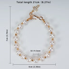 Real Natural Freshwater Pearl Bracelet Classic  Potato Pearl Bracelet Adjustable For Women Gift