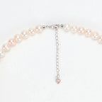 Top Fashion Natural freshwater white nearly circular Baroque pearl full bead necklace S925 pure silver chain, suitable for women