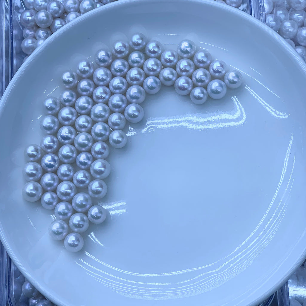 DIY Material Wholesale natural freshwater white round pearl loose beads, 10-11 12-13mm AAA grade pearls