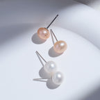 Hot selling natural freshwater pearl earring set, with three pairs of white, pink, and black pearl earrings for women's jewelry