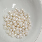 DIY Material Natural freshwater white Baroque pearl loose beads, 7-8mm  AAA grade pearls with two sides shining vertically
