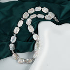 Good Quality Beaded  Baroque Pearl Necklace Natural Freshwater Pearls Rectangle Shape Choker Necklaces For Women