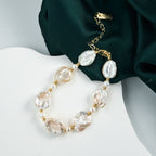 Top Fashion Baroque Natural Freshwater Irregular Pearl Bracelet Adjustable Fashion Beaded beads Bracelet